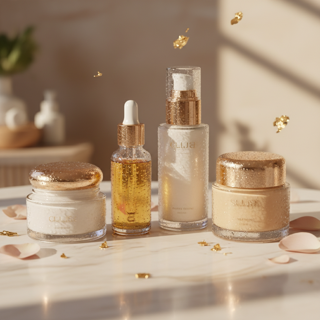 Glass Skin Starter Kit – Luxury skincare kit in Fericire brand colors